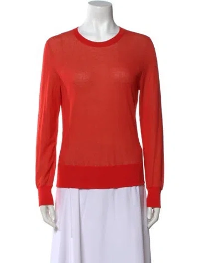 Pre-owned Akris Crew Neck Sweater In Orange