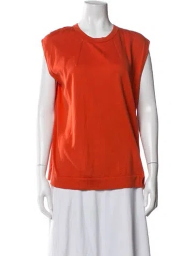 Pre-owned Akris Crew Neck Sweater In Orange