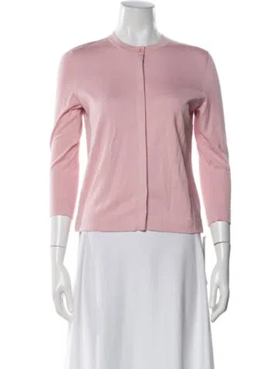 Pre-owned Akris Crew Neck Sweater In Pink