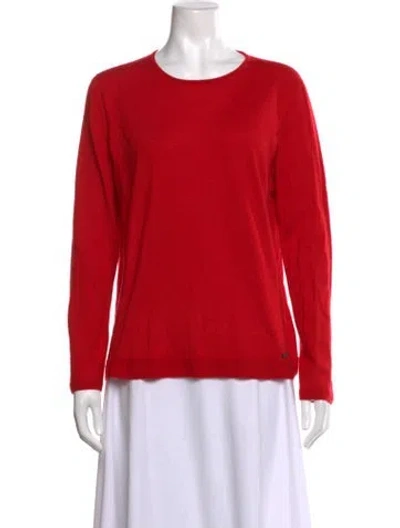 Pre-owned Akris Crew Neck Sweater In Red