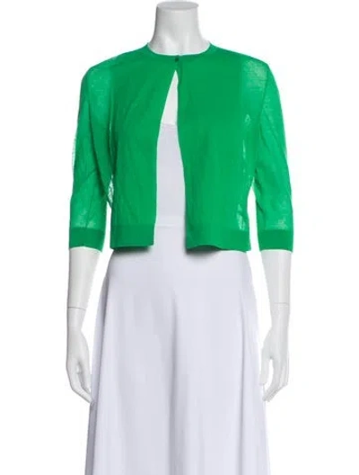 Pre-owned Akris Crew Neck Sweater W/ Tags In Green