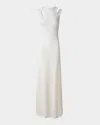 Akris Crochet & Knit Layered Maxi Dress In Ecru