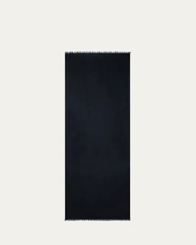 Akris Crystal Embellished Cashmere-silk Scarf In Navy