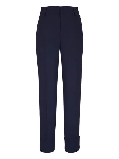 Akris Cuffed-hem Trousers In Blue