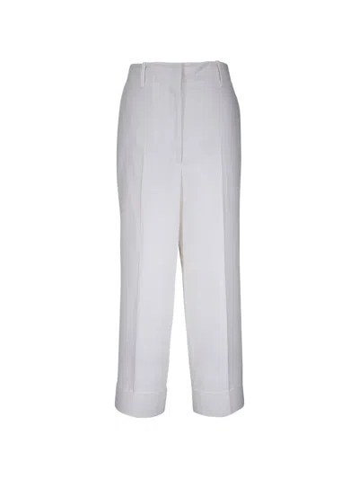 Akris Cuffed Trousers In White