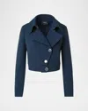 Akris Dana Asymmetric-button Wool Crepe Jacket