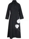 Akris Midikleid Mit Dandelion-print In Schwarz