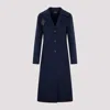 Akris Faby Cashmere Coat In Dark Blue