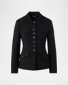 Akris Delia Single-breasted Wool Double-face Jacket