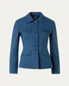 Akris Delia Stretch Denim Jacket