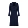 Akris Denim Blue Faby Cashmere Coat