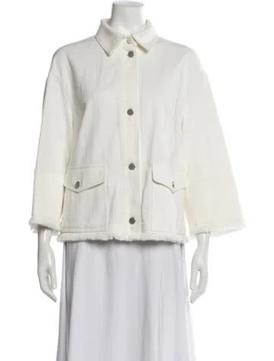 Pre-owned Akris Denim Jacket In Neutrals