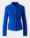 Akris Deva Wool Flannel Double-face Jacket In Blue