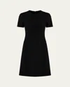 Akris Double-face A-line Dress In Black