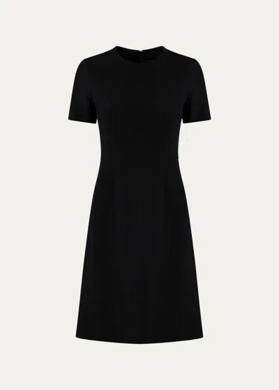 Akris Double-face A-line Dress In Black