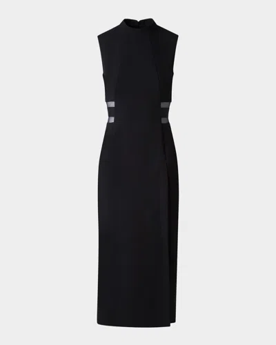 Akris Double-face Illusion Midi Sheath Dress In Black