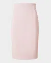 Akris Double Face Virgin Wool Crepe Pencil Skirt In Pale Pink