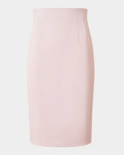 AKRIS DOUBLE-FACE WOOL CREPE PENCIL SKIRT