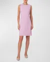 AKRIS DOUBLE-FACE WOOL CREPE SHEATH DRESS