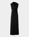 Akris Double-face Wool Midi Sheath Dress In Black