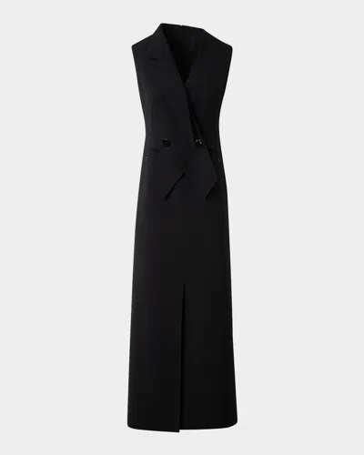 AKRIS DOUBLE-FACE WOOL MIDI SHEATH DRESS