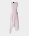 Akris Double Layer Techno Tulle Midi Dress In Blush
