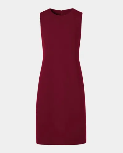 Akris Double-face Wool Crêpe Sheath Mini Dress In Red