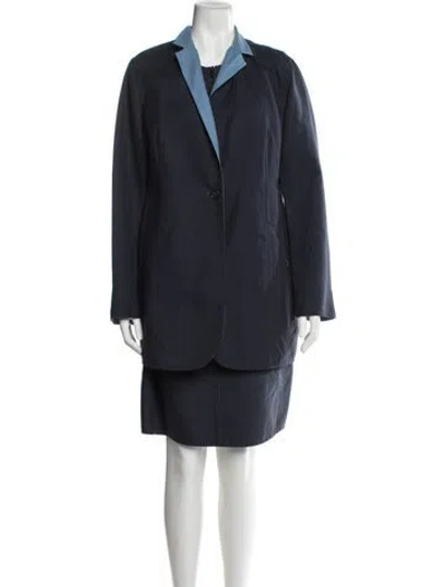 Pre-owned Akris Dress Set In Blue