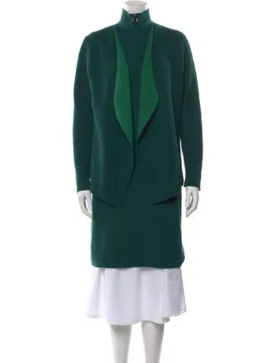 Pre-owned Akris Dress Set Cashmere Sweater In Green