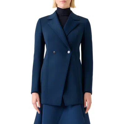 Akris Duska Techno Neoprene Jacket In Blue