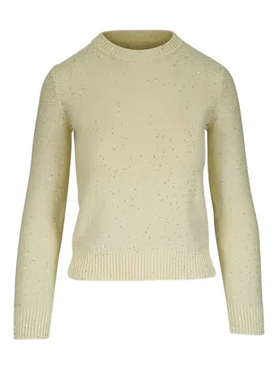 Akris Embellished Crewneck Sweater In Yellow