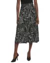 Akris Embroidered Denim Skirt In Black