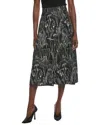 Akris Embroidered Denim Skirt In Black