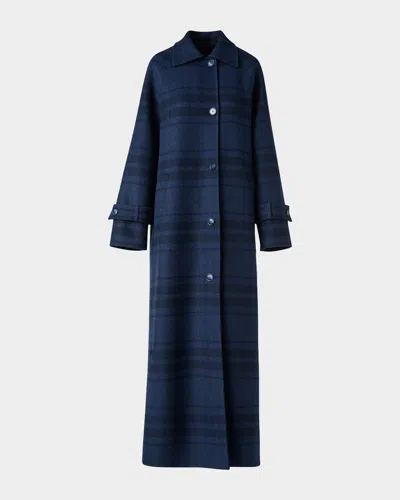 AKRIS ESTELLE DOUBLE-FACE WOOL MAXI COAT