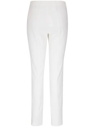 Akris Exposed-seam Slim-cut Trousers In White