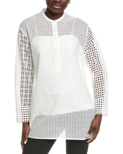 Akris Eyelet Top In Neutral