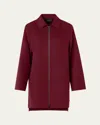 Akris Fabiola Double-face Cashmere Coat In Red