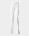Akris High-rise Bootcut Cotton-silk Pants In Ecru