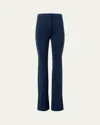 Akris Faris Side-stripe Techno Neoprene Bootcut Pants In Blue
