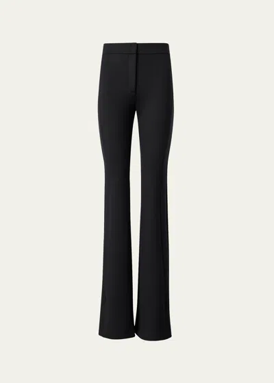 Akris Faris Techno Neoprene Bootcut Pants In Black