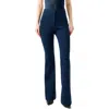 Akris Faris Techno Neoprene Bootcut Pants In Blue