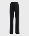 Akris Farrah Boot-cut Mid-rise Wool Pants In Black