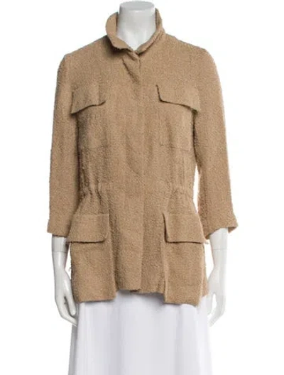Pre-owned Akris Faux Fur Jacket In Neutral