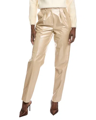 Akris Fidelia Leather Pant In Brown
