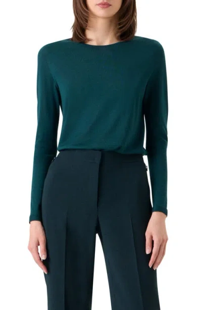 Akris Fine Cashmere & Silk Sweater In Blue