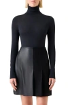 Akris Fine Gauge Cashmere & Silk Turtleneck Sweater In Black