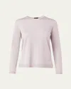 Akris Fine Gauge Cashmere Silk Sweater In Greige