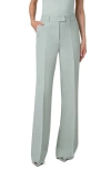 Akris Fior Chambray Pants In Stone Blue