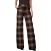 Akris Fior Wool Flannel Wide-leg Trousers In Chectnut-mocca