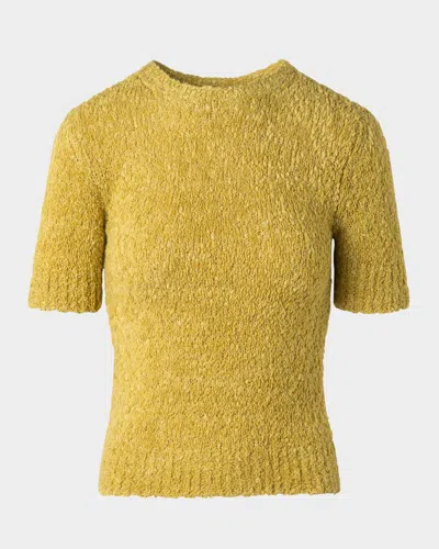 Akris Fitted Boucle Cashmere Sweater In Mimosa